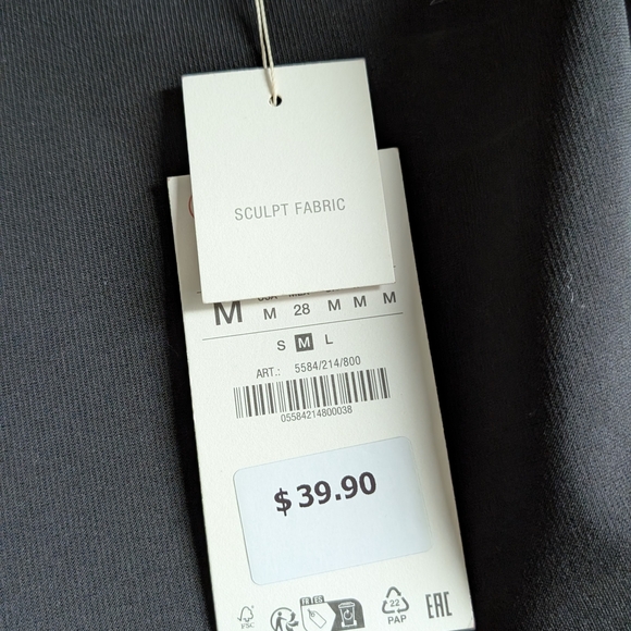 Zara Black Square Neck Tank with Tie Shoulder Straps - Picture 3 of 10